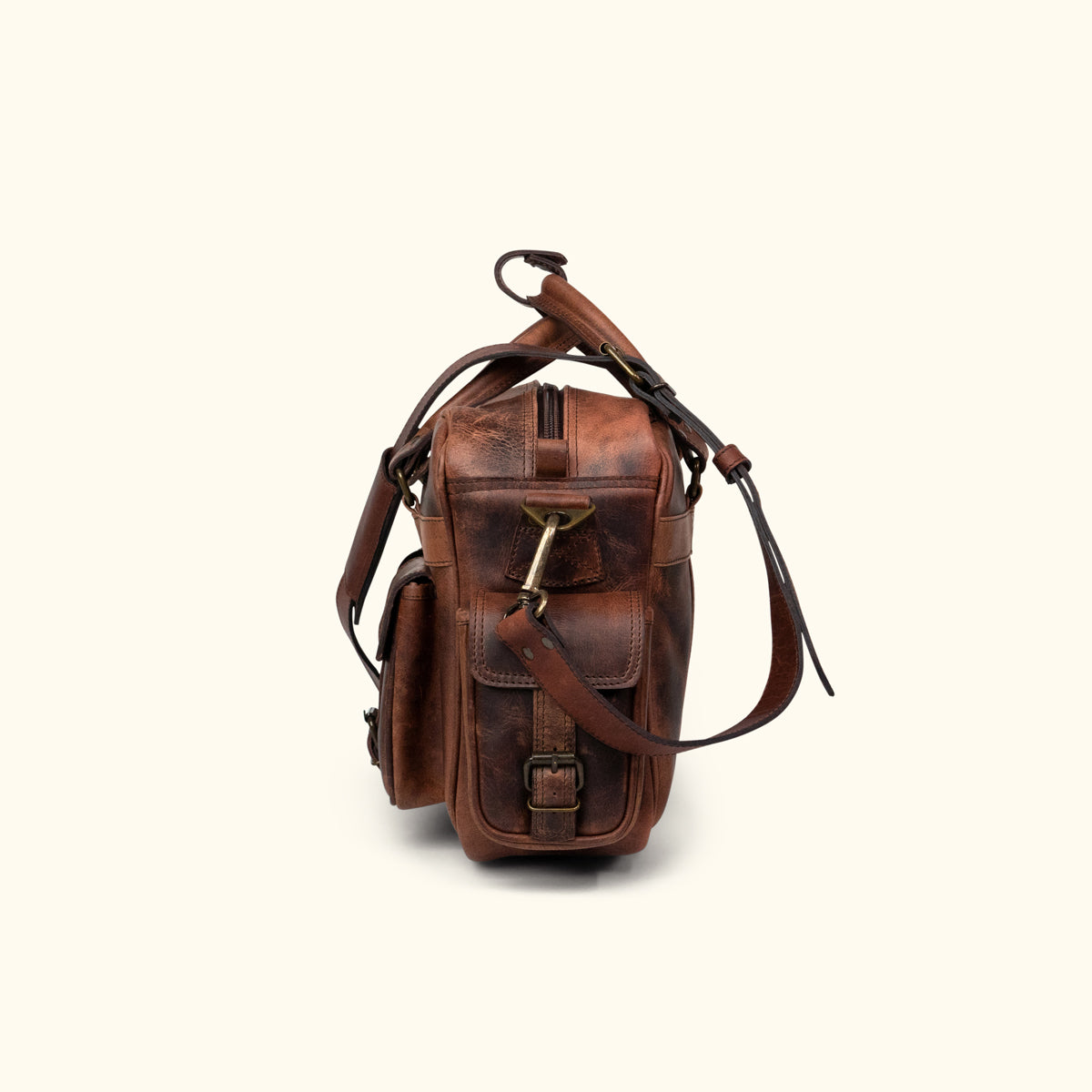 Travel leather pilot bag